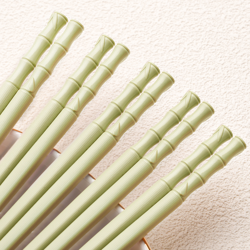 Mengqu Alloy Chopsticks-Cat Claw Model-Han White-5 pairs-1 pack