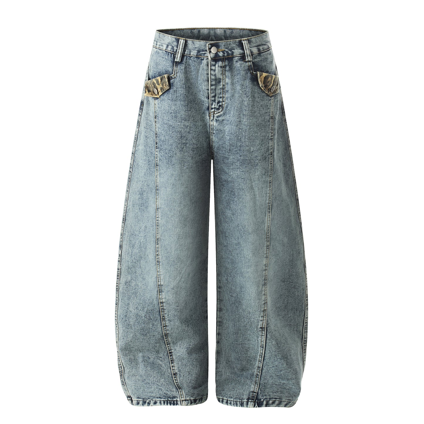 Distressed Loose-fitting Casual Pants Scimitar Jeans