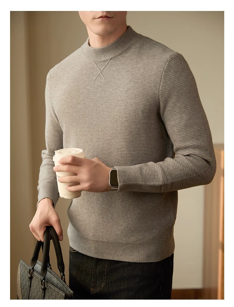 Men's Thickened Long-sleeved Round Neck Simple Casual All-match Sweater