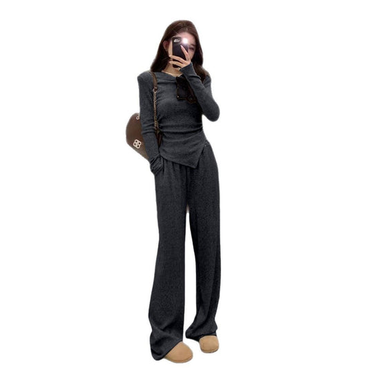 Solid Color Slim Fit Top All-matching Suit