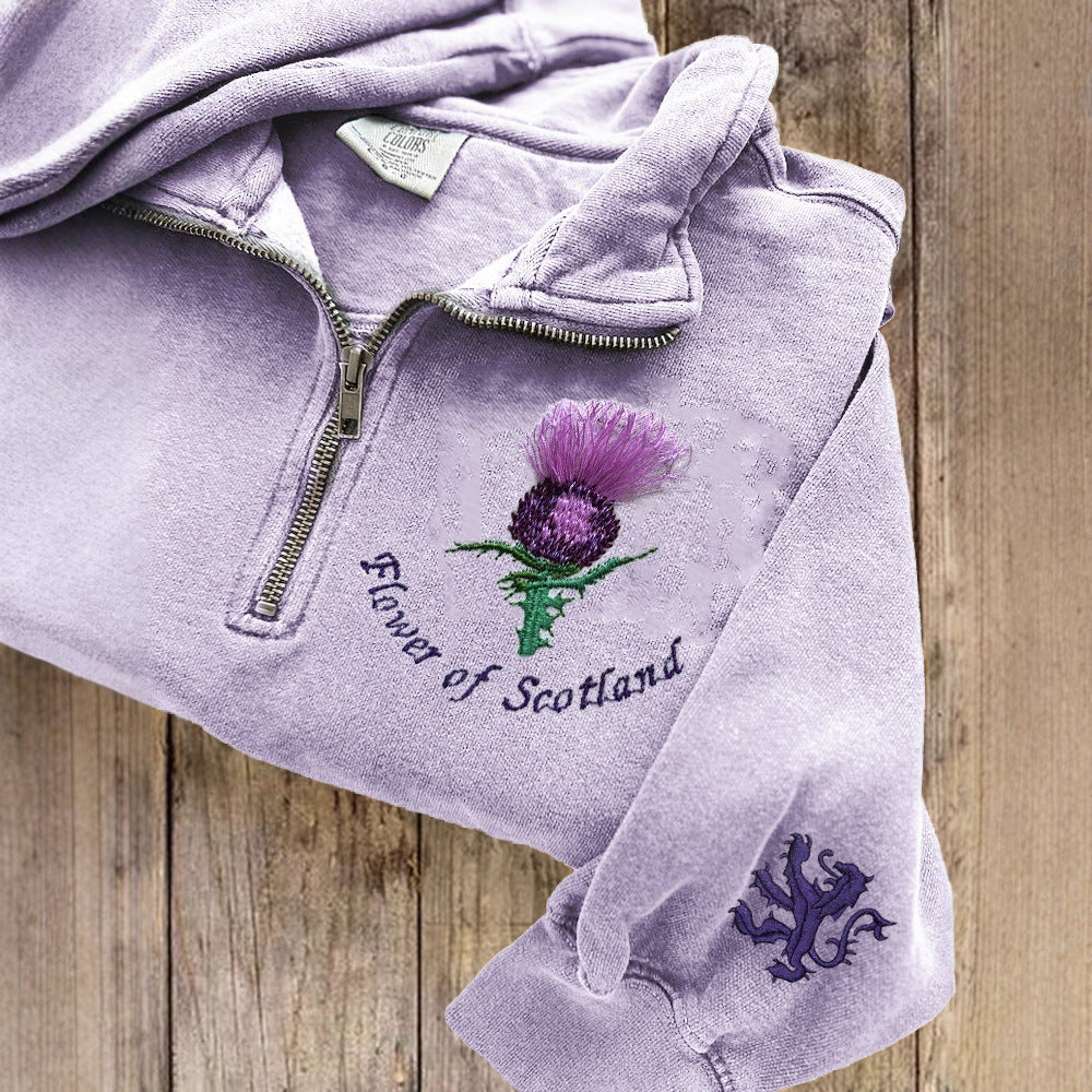 Lapel Half-zip Long-sleeve Casual Hoodie