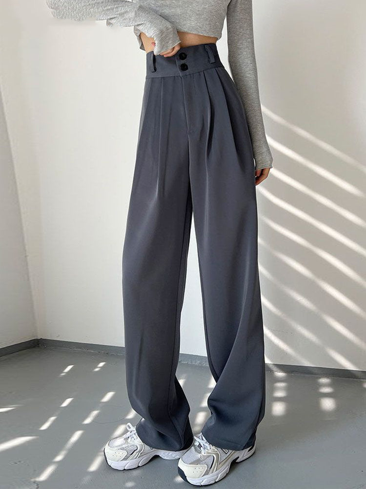 Women's Spring And Autumn Fashion Personality Wide Leg Pants
