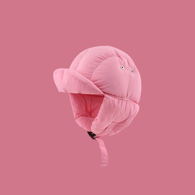 New Winter Down-padded Lei Feng Hat For Women Perfect For Outdoor Cycling
