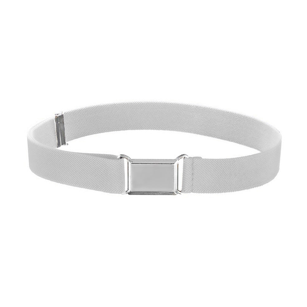Children's Men's And Women's Elastic Band Monochrome Pants Belt