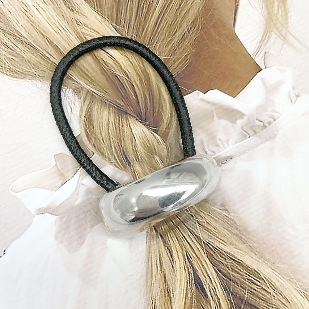 Simple Small Rubber Band Headband Hair Accessories Metal Geometry