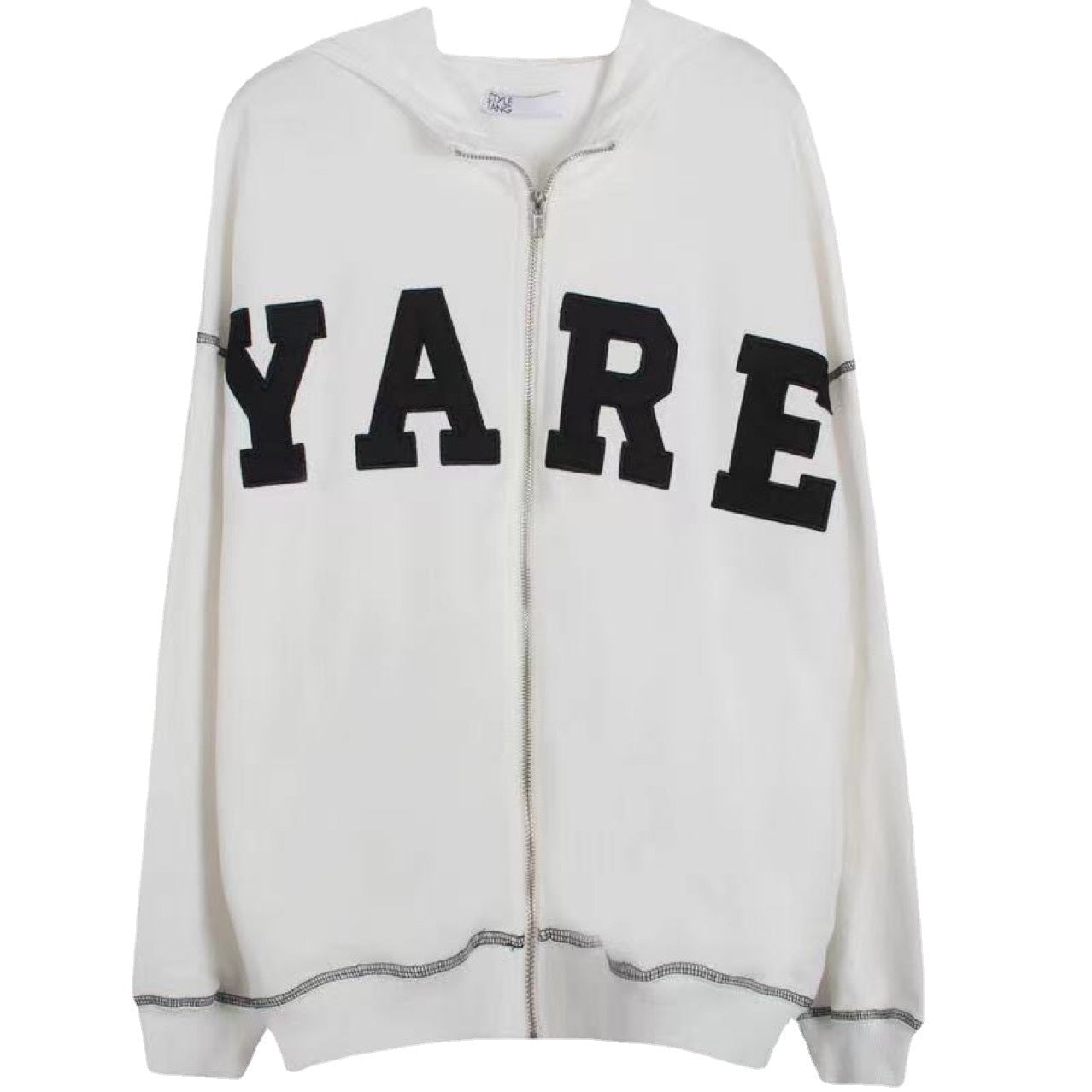 American Hooded Letter Sweater Loose
