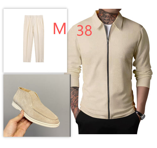 Men's Fashion Simple Lapel Casual Jacket