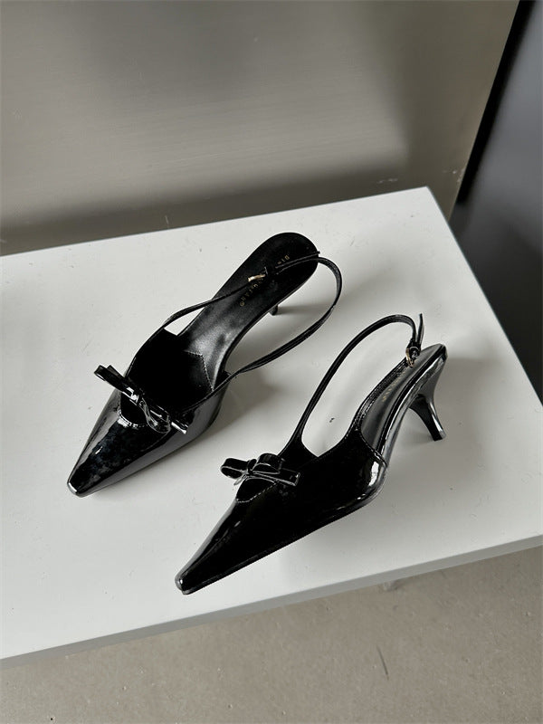 Summer Closed Toe Hollow Pointed High Heel Sandals