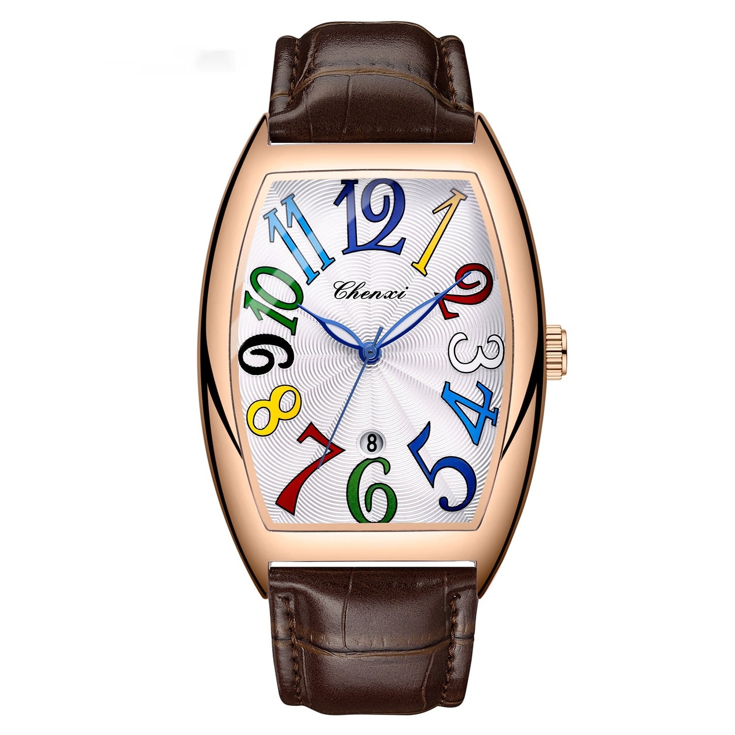 Mens Digital Watch Calendar Casual Leather Belt