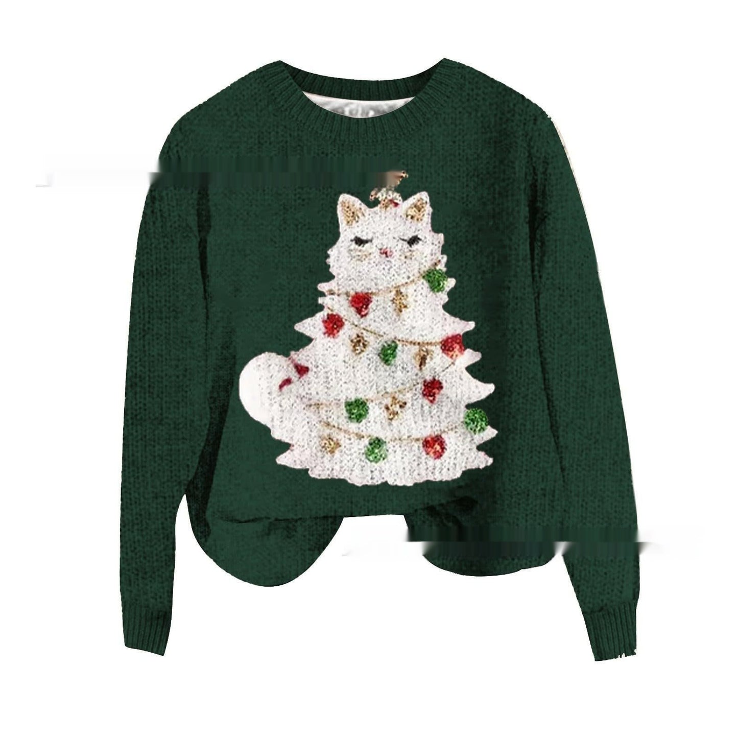 Arrival Chunky-Knit 3D Digital-Print Crewneck Sweatshirt