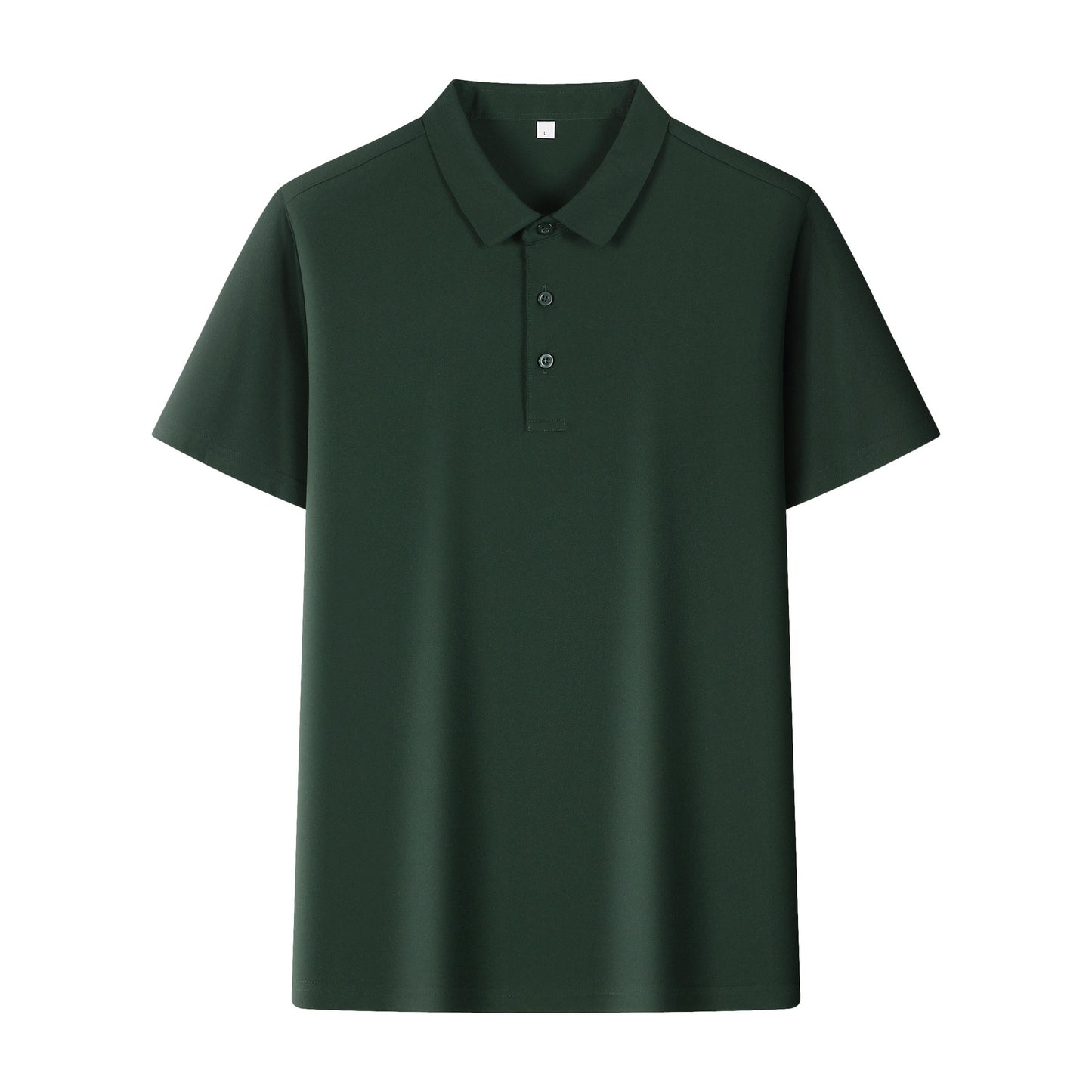 Ice Silk Seamless Polo Shirt Men's Cool Light Luxury Short Sleeve