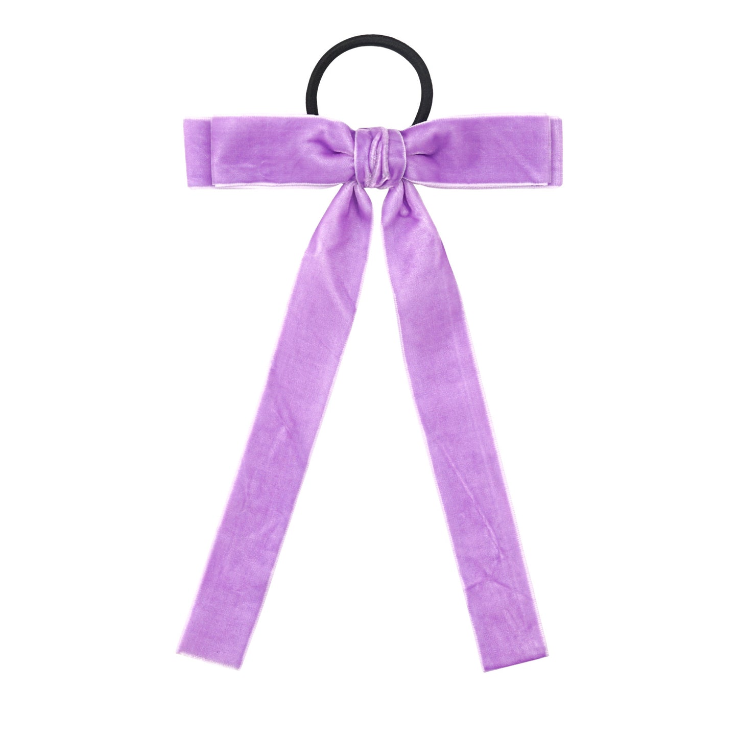 Velvet Bandeau Rubber Band Girl Bow Ribbon Horsetail Headwear