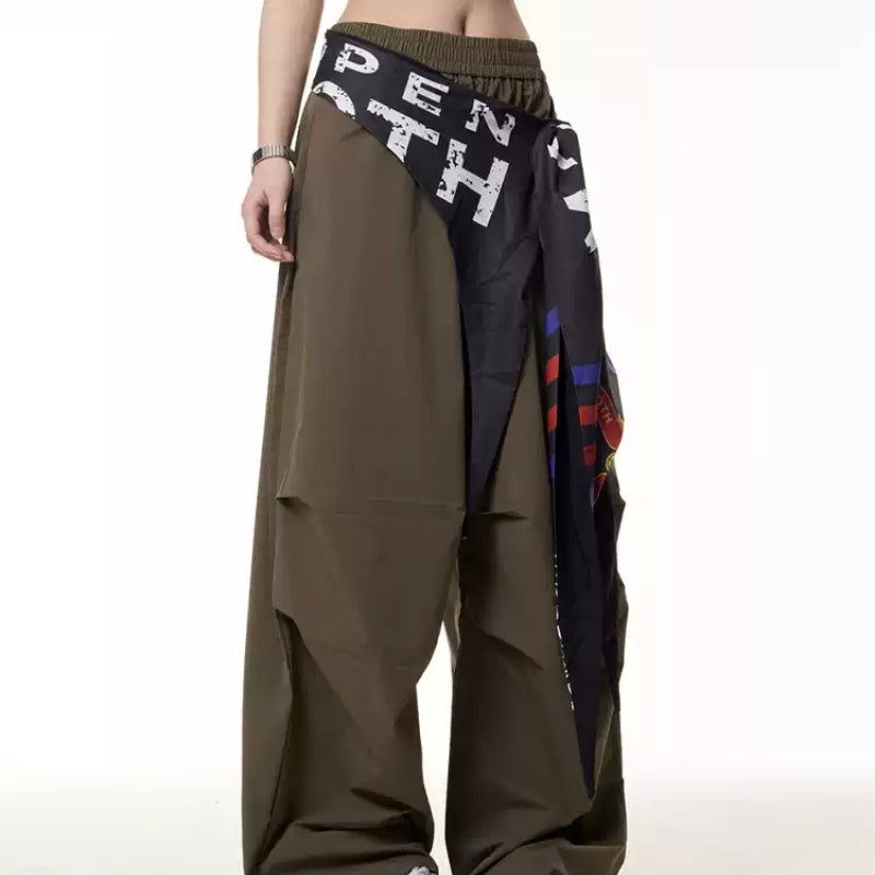 Women's Loose All-match Pleated Casual Pants With Fart Curtain Paratrooper Pants