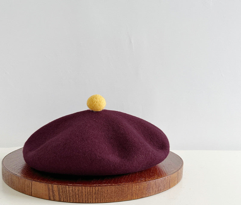High-Quality Wool Beret Womens Wool Felt Painters Cap