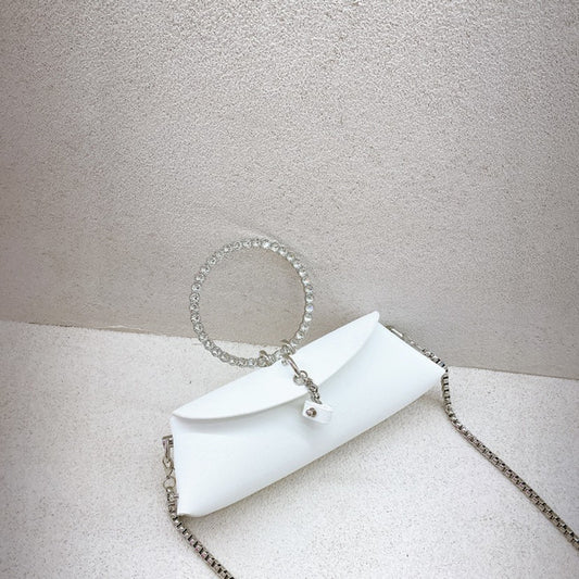 Korea Cross Pattern Rhinestone Ring Chain Portable