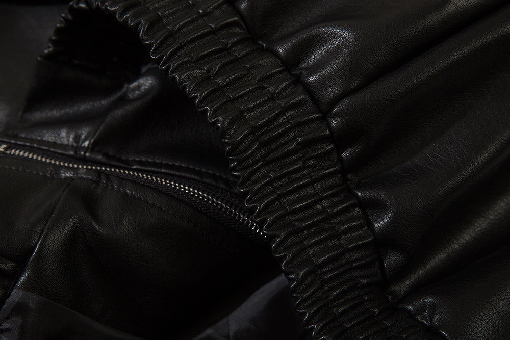 Men's Fashion PU Leather Motorcycle Jacket