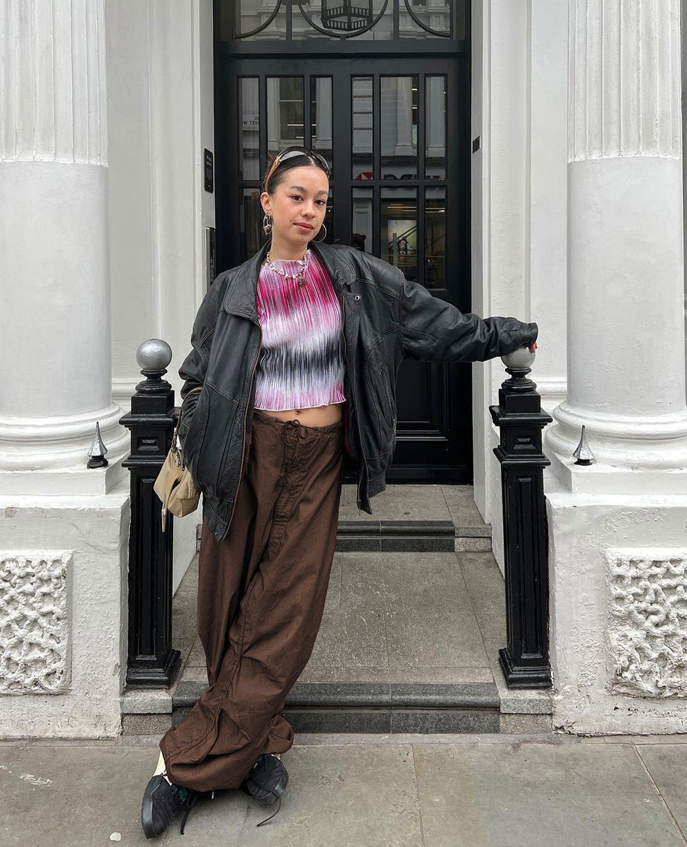 Hot Girl Tooling Elastic Band Drawstring Low Waist Wide-leg Casual Pants
