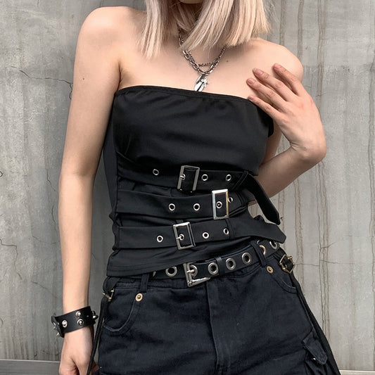 Strap Metal Adjustable Buckle Bra Vest
