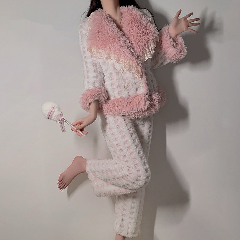 Coral Fleece Cozy Home Set For Girls