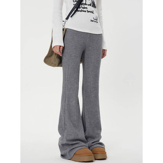 High Waist Knit Casual Pants For Women