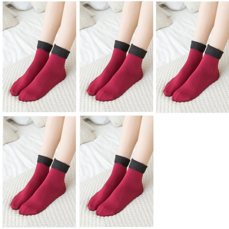 Plus Fleece Socks To Keep Warm Snow Women In Autumn And Winter