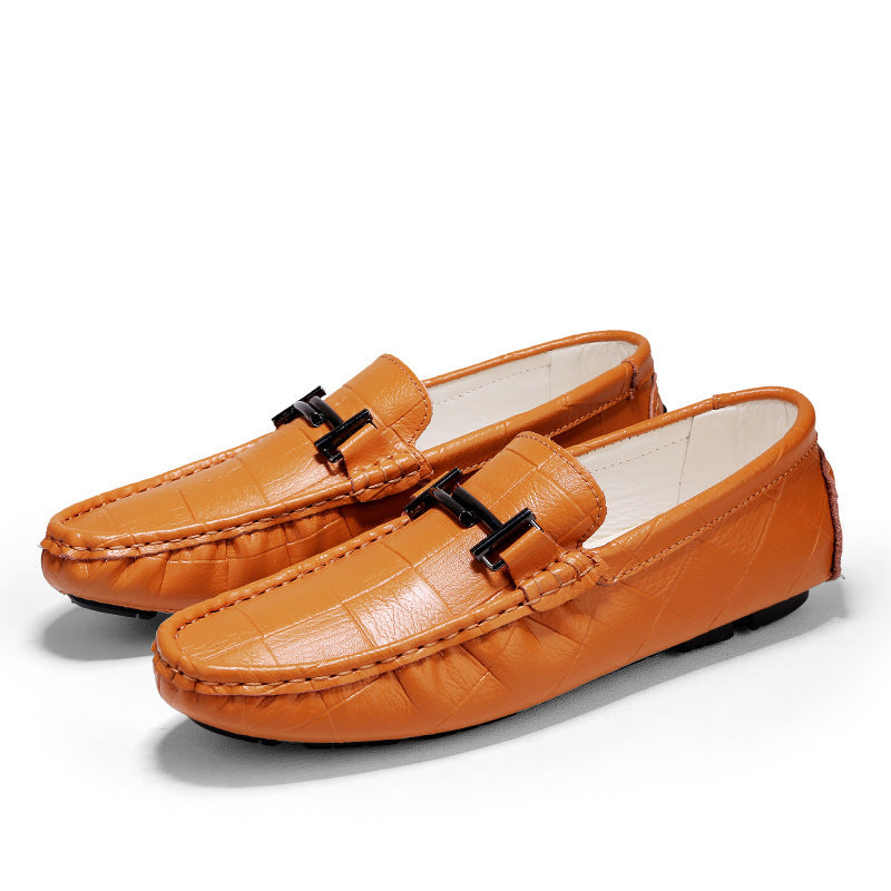 Casual Leather Shoes British Large Size Breathable Men's Peas Shoes