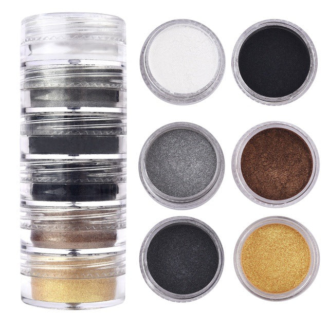 6-color Siamese Pearl Powder Glitter Fluorescent Powder Crystal Glue Silicone Mold