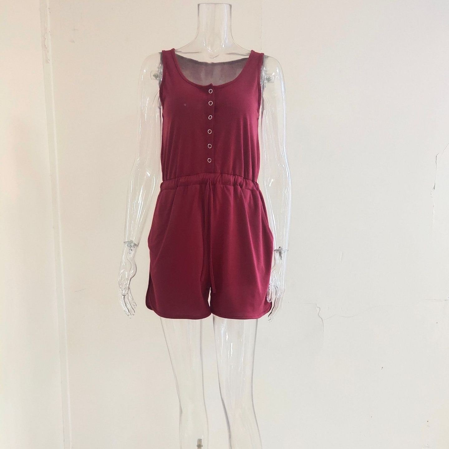 Casual Loose Fitting Wide Leg Shorts With Waistband And Tie Up