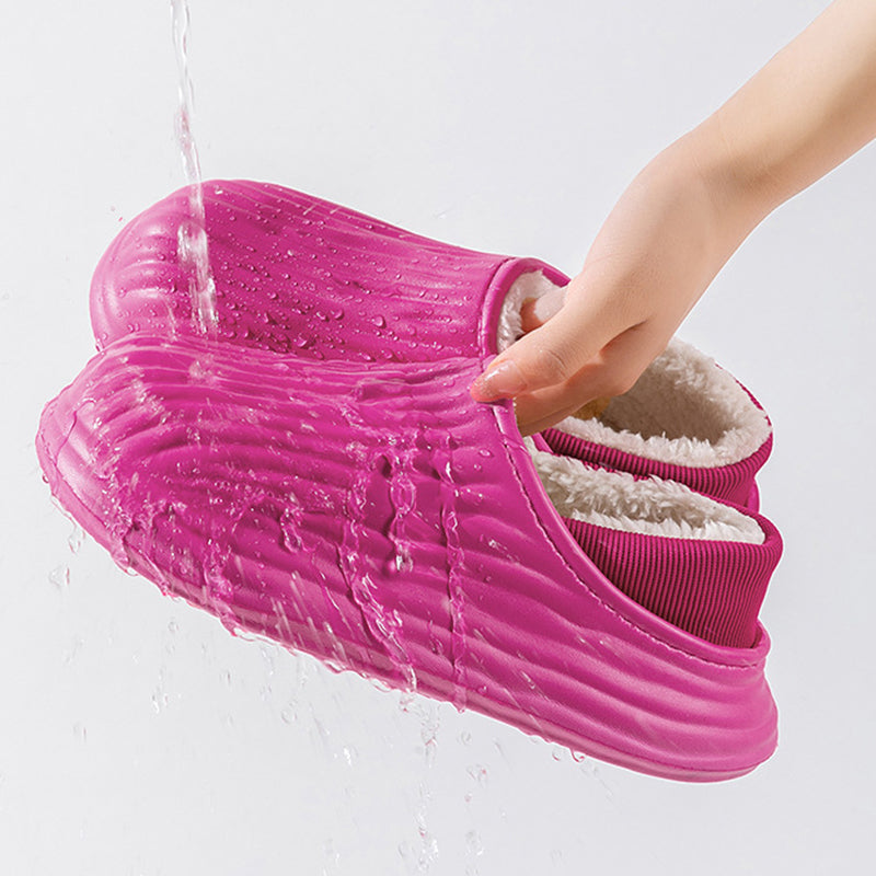 Fashion Thickened Winter Slippers Women's Indoor Outdoor Shoes Home Warm Plush Confinement Shoes