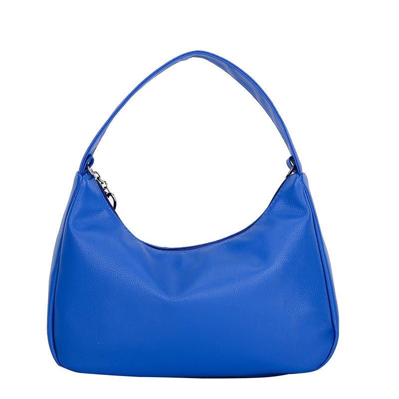 Simple Candy Color One Shoulder Underarm Bag Crescent