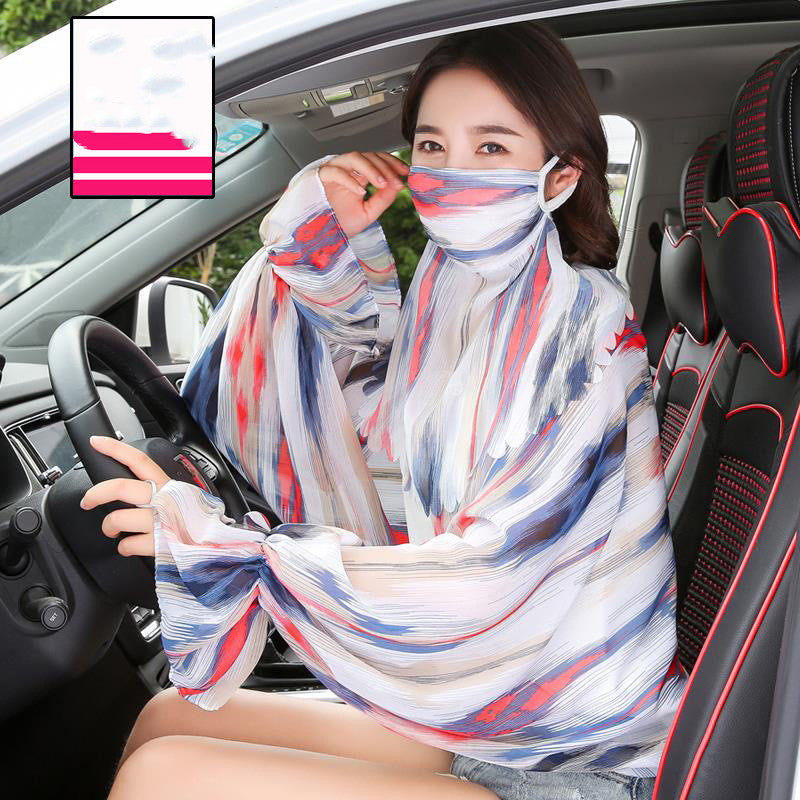 Sunscreen Gloves Female Summer Driving And Riding Thin And Long