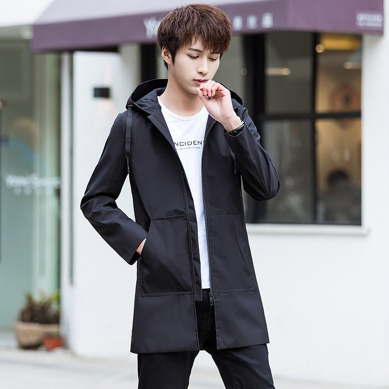 Mens Cotton-Padded Hooded Casual Jacket