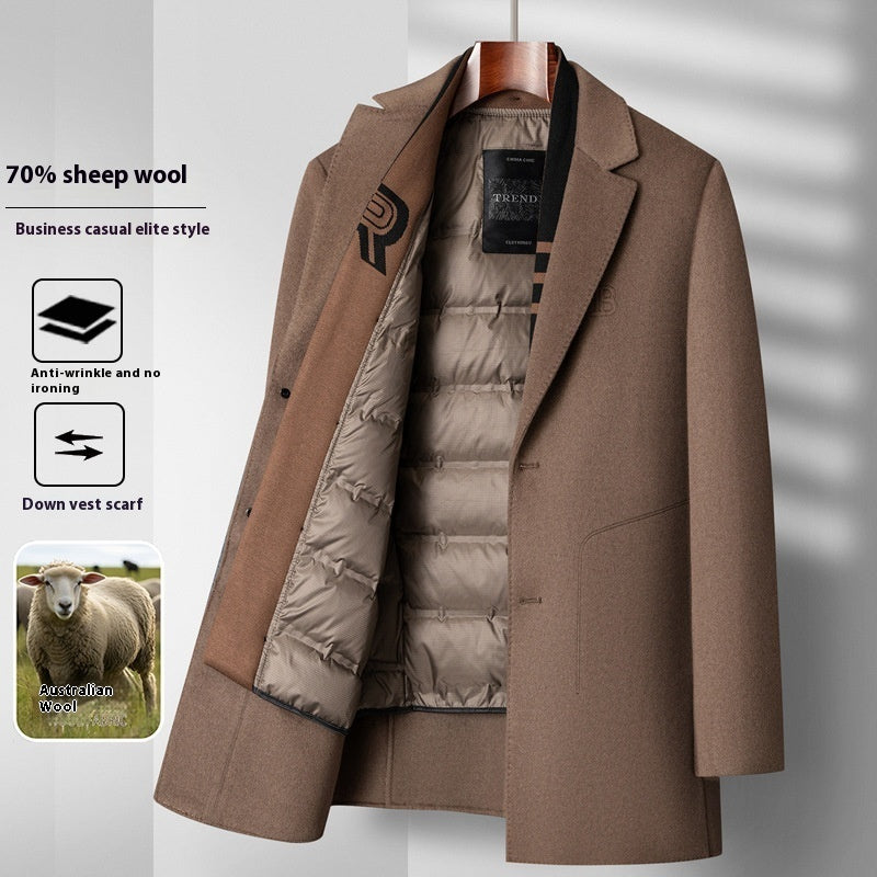 Woolen Coat Men's Coat Mid-length Winter