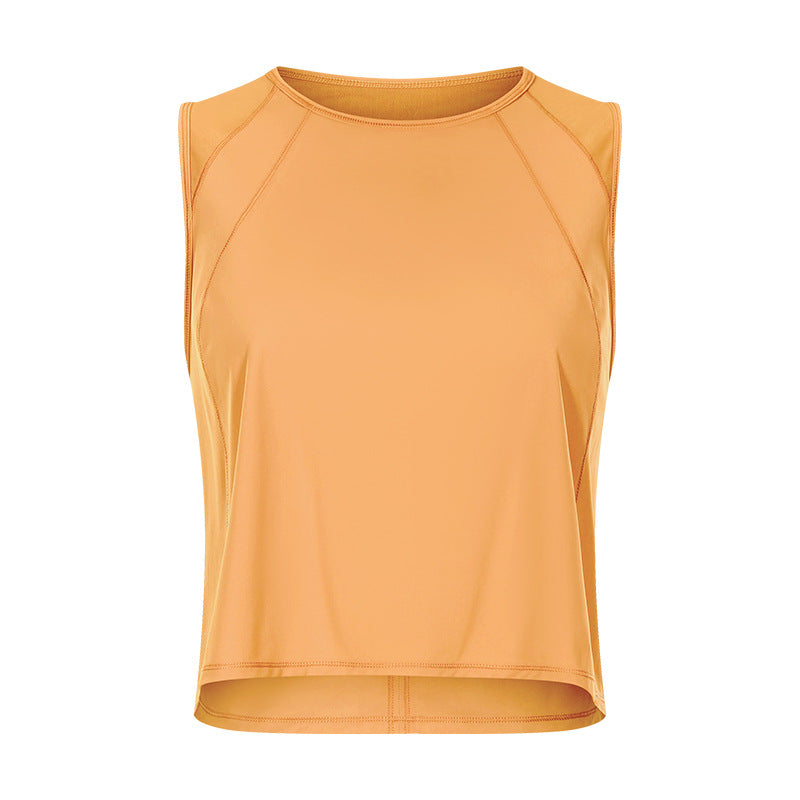 Sleeveless Vest Cropped Short Sexy Back Hollow-out Quick-drying Breathable Sports Casual Yoga Clothes