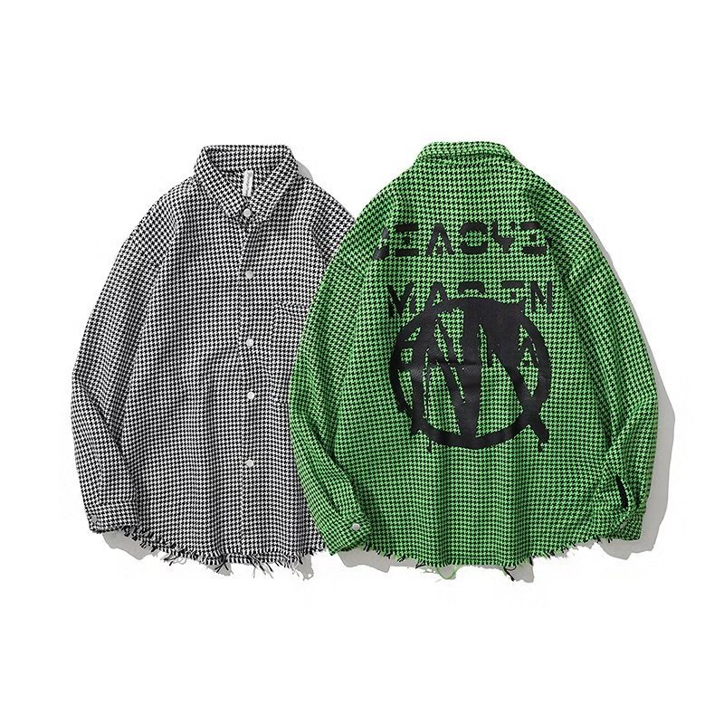 Loose Couple Trendy Brand Long Sleeve Shirt Coat