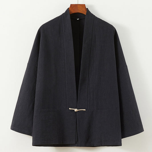 Chinese-style Tang Suit Jacket With Butterfly-knot Buttons And Wide Sleeves