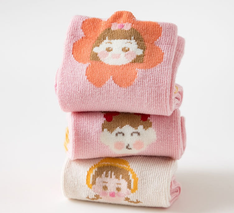 Lace Mid-tube Cotton Warm Casual Children Sports Socks