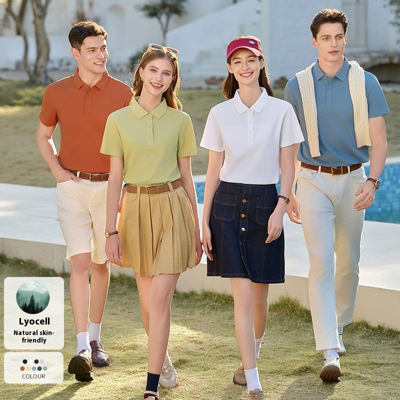 High-end 7A Antibacterial Premium Shirt 9 Mercerized Cotton Short Sleeve