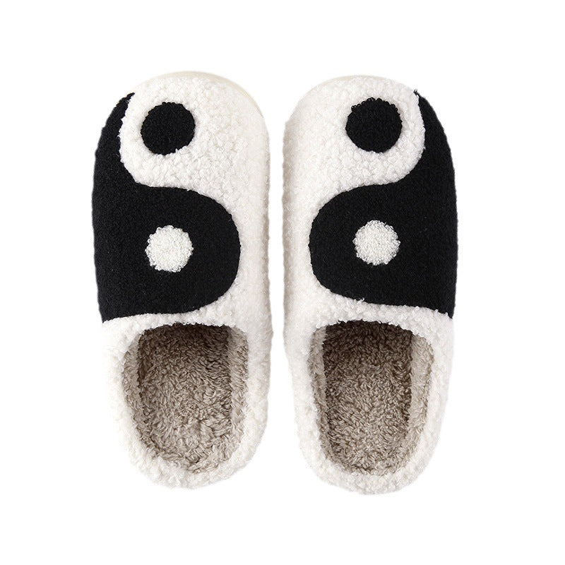 Comfortable Home Taiji Cartoon Thermal Cotton Slippers
