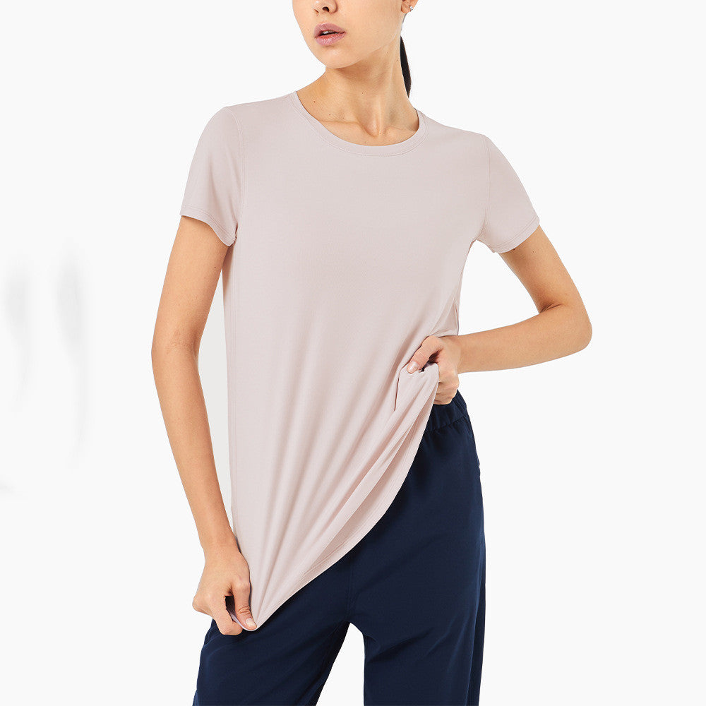 Women's High Elastic Casual Sports Top Short Sleeve T-shirt