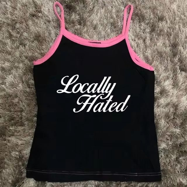 Hot Girl Letter Print Vest Sling Women