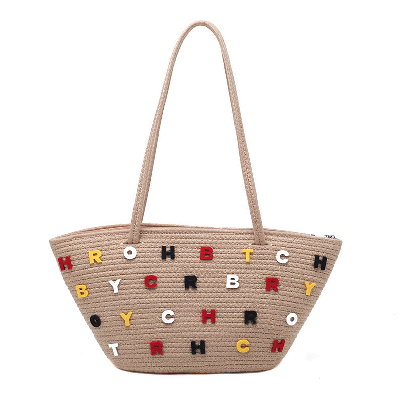 New Tide Woven Messenger Bag