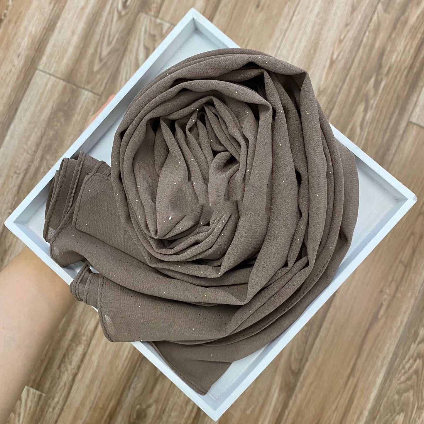 Fashion Simple Golden Chiffon Long Scarf