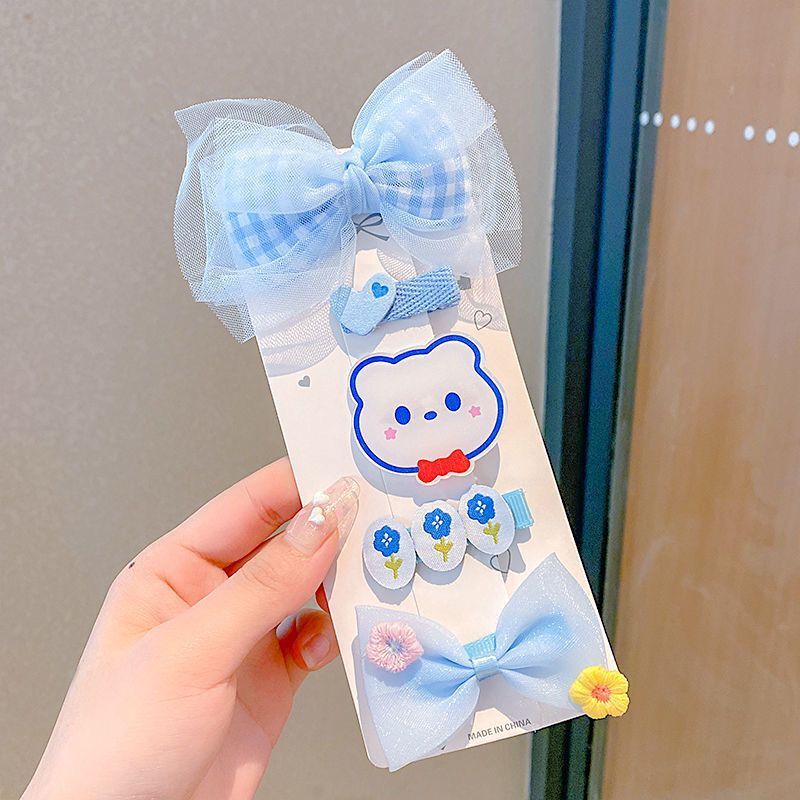 Princess Style Cute Girls Bow Hairpin Set