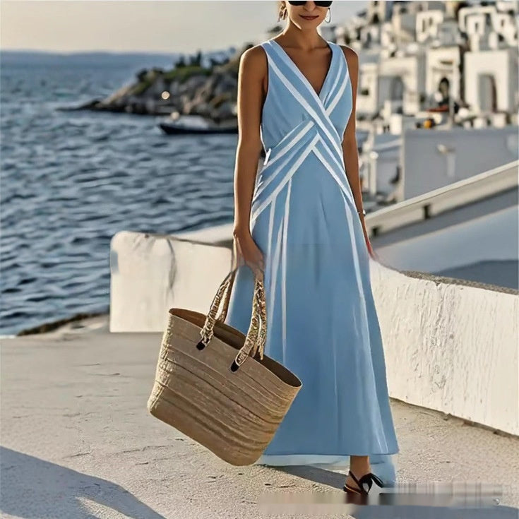 Women's V-neck Elegant Chic Resort-Style Casual Dress