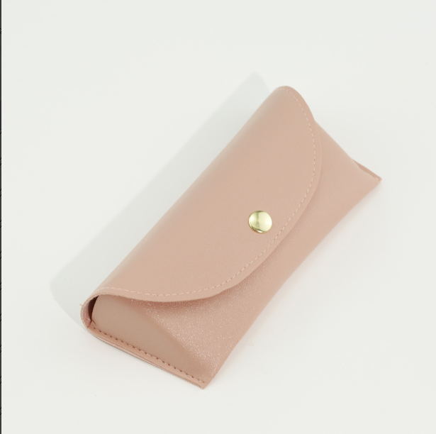 Soft-bag glasses case-PU leather-black-1 piece
