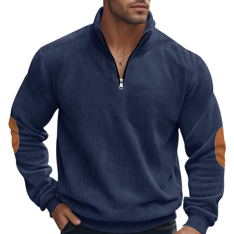 Embroidered Men's Corduroy Top