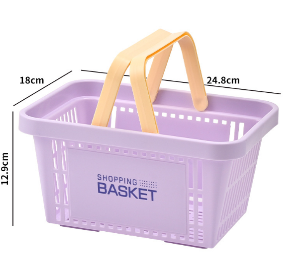 Portable storage basket-yellow-16.2 * 11.8 *8.3cm-PP-1 piece