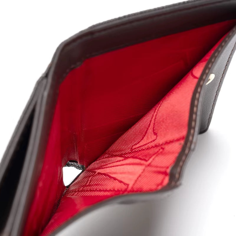 CH Simple Women'S Short Card Bag Ultra Thin Mini PU Leather Luxury Brand Fashionable Women'S Credit Card Clip Wallet