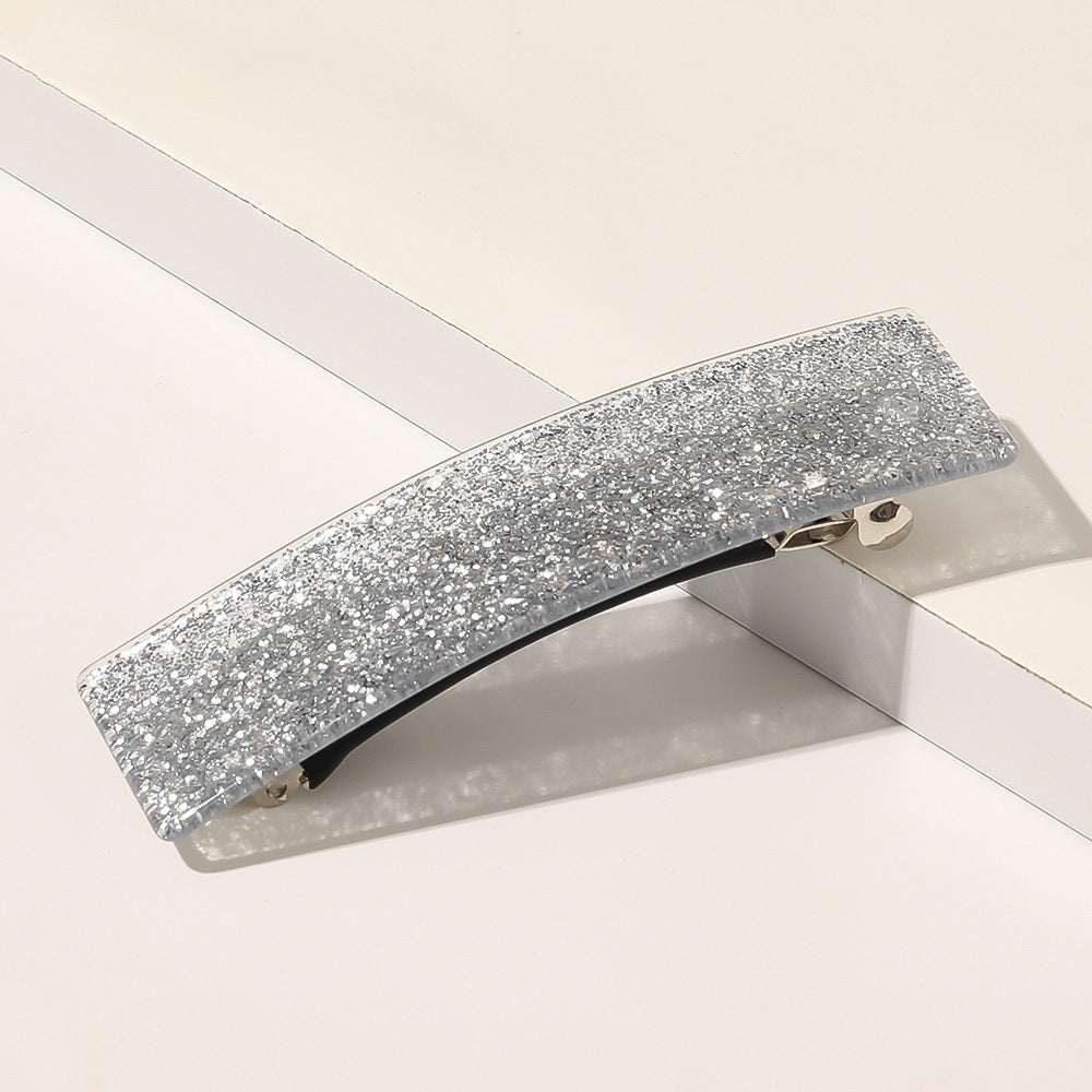 Square Grip Acetate Acrylic Spring Clip Hair Accessory